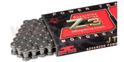 Reťaz 530Z3, JT CHAINS (x-kroužek, farba čierna, 108 článkov vr. nitovacie spojky)