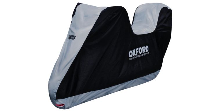 Plachta na motorku Aquatex s priestorom na kufor, OXFORD (černá/stříbrná)