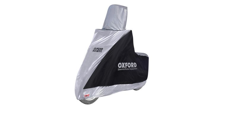 Plachta na motorku Aquatex Highscreen Scooter prevedenie pre vysoké plexi, OXFORD (černá/stříbrná, uni veľkosť)