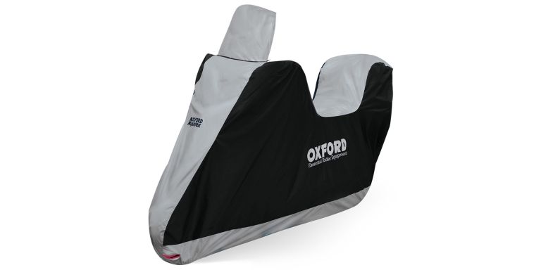 Plachta na motorku Aquatex Highscreen Scooter prevedenie pre vysoké plexi, OXFORD (černá/stříbrná, uni veľkosť)