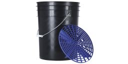 Kbelík s odkapávacím roštem, OXFORD (černý/modrý, objem 20 l)