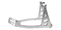 Stojan na motocykel predné hliníkový, Q-TECH (strieborný)