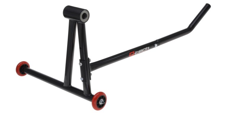 Stojan na motocykel zadné (pre jednoramennou kyvnou vidlicu), tŕň nutne dokúpiť zvlášť, Q-TECH (čierny)