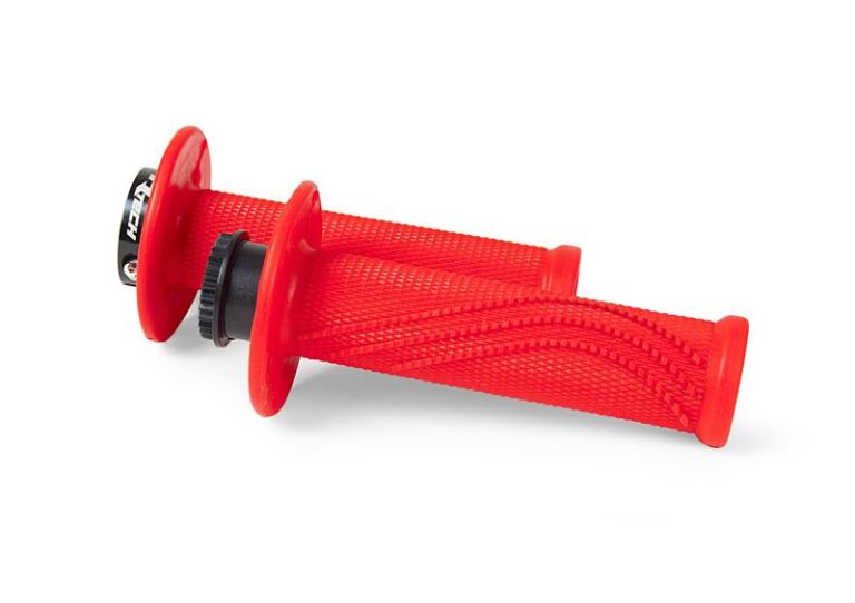 Gripy lock-on R20 Wave, RTECH (neon červené, 1 pár)