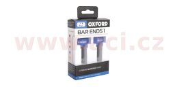 Závažia riadidiel Bar Ends 1 s redukciou pre vnútorný priemer 13 a 18 mm (vonkajší 22 a 28,6 mm), OXFORD (modrý elox, pár)