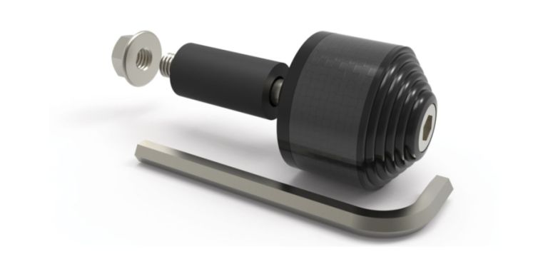 Závažia riadidiel Carb Ends 2 s redukciou pre vnútorný priemer 13 a 18 mm (vonkajší 22 a 28,6 mm), OXFORD (čierne, pár)