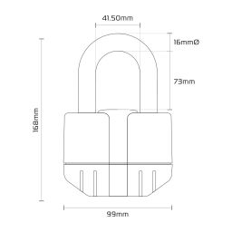 Reťazový zámok BIG BOSS ALARM, OXFORD (priemer čapu 16 mm, dĺžka 2 m)