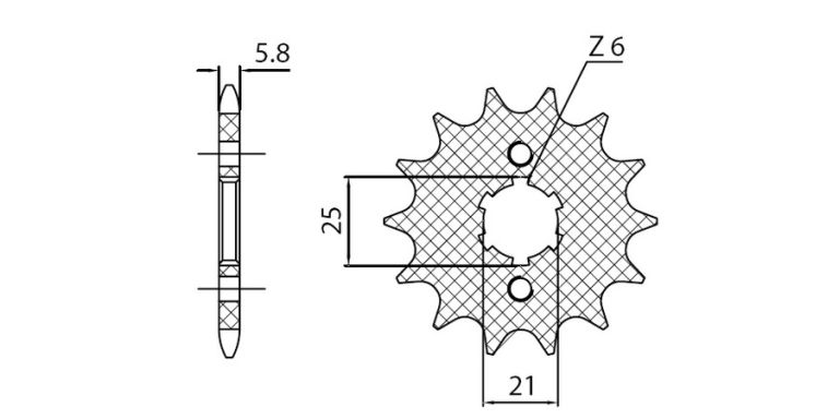 Reťazové koliesko pre sekundárne reťazy typu 520, BRAKING (13 zubov)