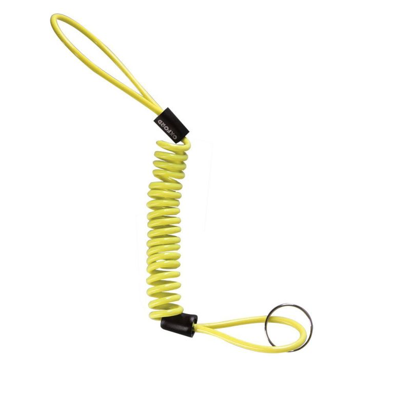 Pripomínač kotúčového zámku MINDER CABLE, OXFORD (reflexné žltý, priemer lanka 4 mm, 1 ks, balený sáčku sa zdrhovadlem)