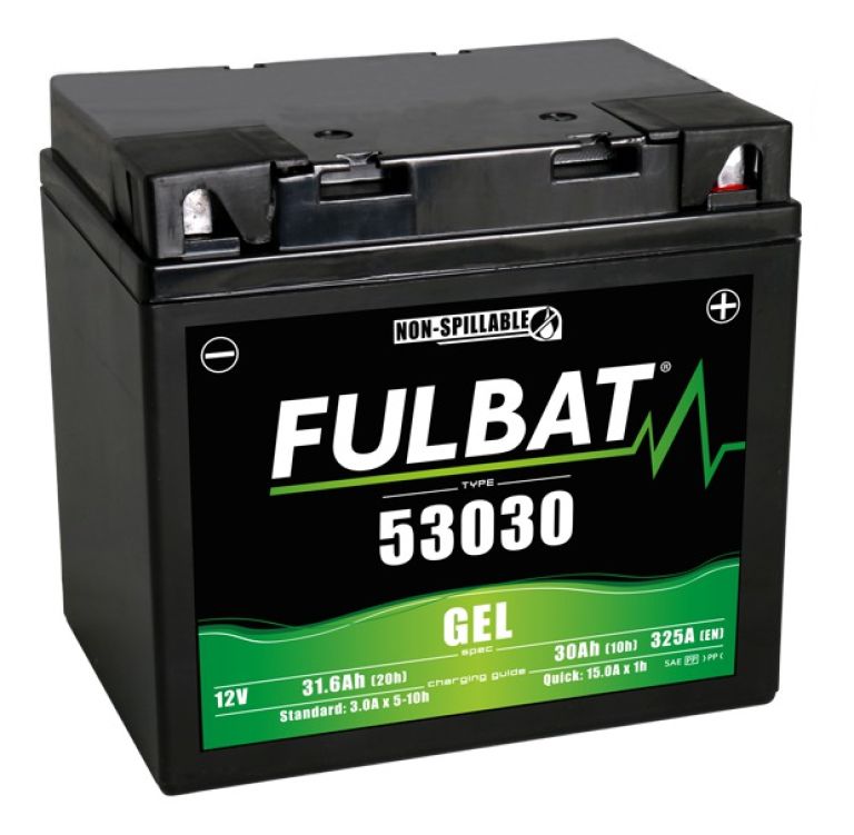 Batérie 12V, 53030 gél (Y60-N30L-A) 30Ah, 325A, bezúdržbová gél technológie 184x124x170 FULBAT (aktivovaná ve výrobe)