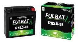 Batérie 12V, 12N5.5-3B gél, 12V, 5.5Ah, 70A, bezúdržbová gél technológie 135x60x130 FULBAT (aktivovaná ve výrobe)