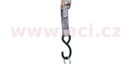 Popruhy CARABINER STRAPS nastaviteľné a zosilnené, OXFORD (šedé, šírka 25 mm)