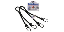 Gumicuk Double Bungee délka/šířka popruhu 600/9 mm, OXFORD (hák/hák, dvojpopruh spojený očkem)