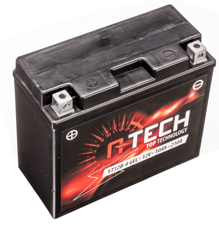 Batérie 12V, YT12B-4, YT12B-BS gél, 12V, 10Ah, 210A, bezúdržbová gél technológie 150x69x130 A-TECH (aktivovaná ve výrobe)