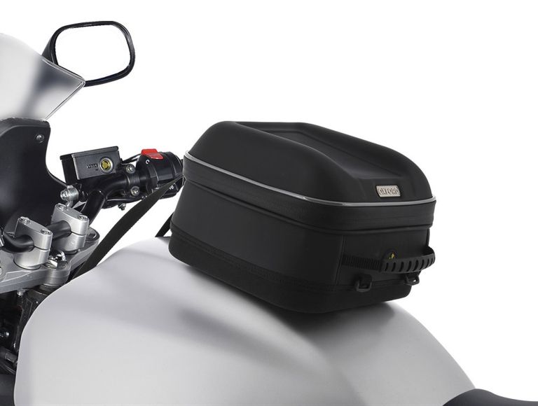 Tankbag na motocykel S-Series Q4s QR, OXFORD (čierny, s rýchloupínacím systémom na viečka nádrže, objem 4 l)