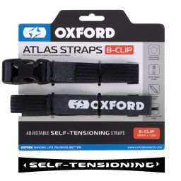 Zavazadlové popruhy Atlas B-Clip, 2 ks, OXFORD (šedá, 26mm x 1,2m)