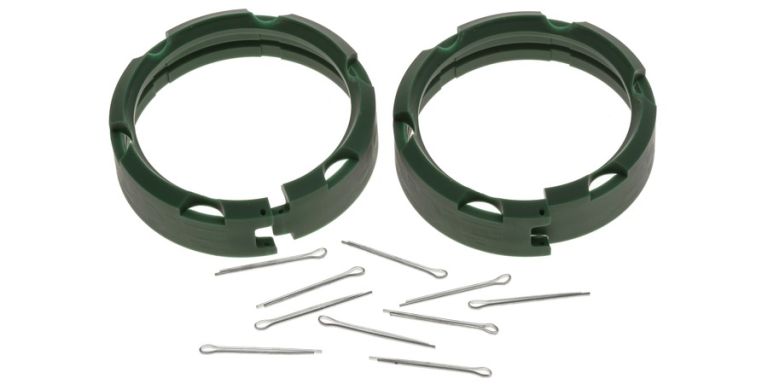 Ochranný krúžok predného tlmiče (pre predné vidlica MARZOCCHI 50 mm), SKF (sada 2 ks vr. závlačiek