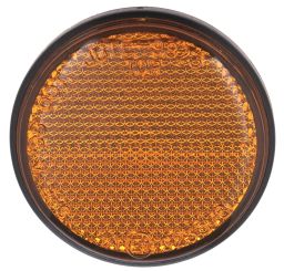 Odrazka guľatá, Q-TECH (oranžová, sa zajišťovacím čapom, priemer 60 mm)