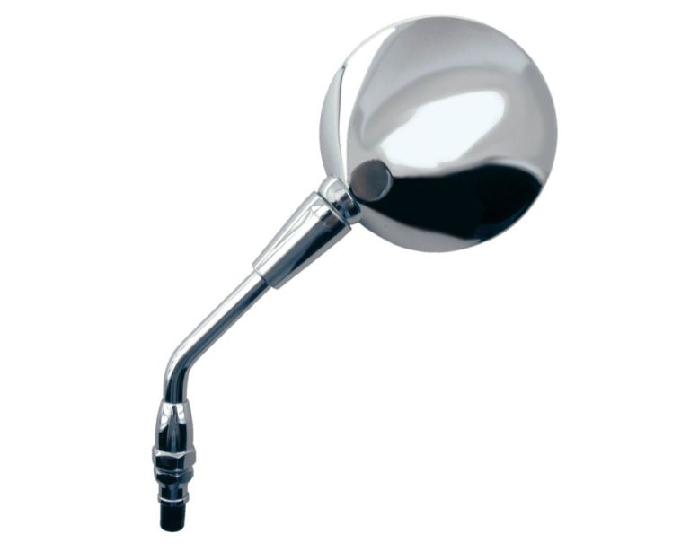 Spätné zrkadlo chrómové& (závit pravý M10, priemer skla 105 mm), Q-TECH (chróm) , L=P