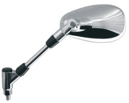 Spätné zrkadlo chrómové (závit pravý M10), Q-TECH, L