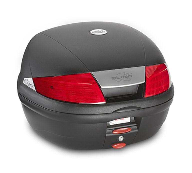 K35N MONOLOCK topcase, KAPPA (35L, čierny nelakovaný + červená odrazka)