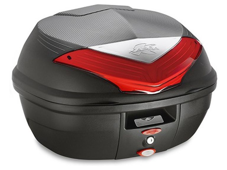 K355N MONOLOCK topcase, KAPPA (35L, čierny nelakovaný + červená odrazka)