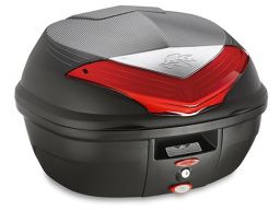 K355N MONOLOCK topcase, KAPPA (35L, čierny nelakovaný + červená odrazka)