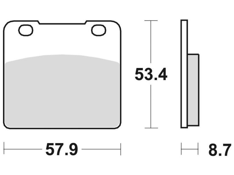 Brzdové doštičky, BRAKING (semi-metalická zmes SM1) 2 ks v balenie