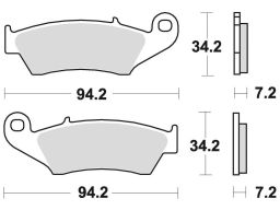 Brzdové doštičky, BRAKING (semi-metalická zmes SM1) 2 ks v balenie