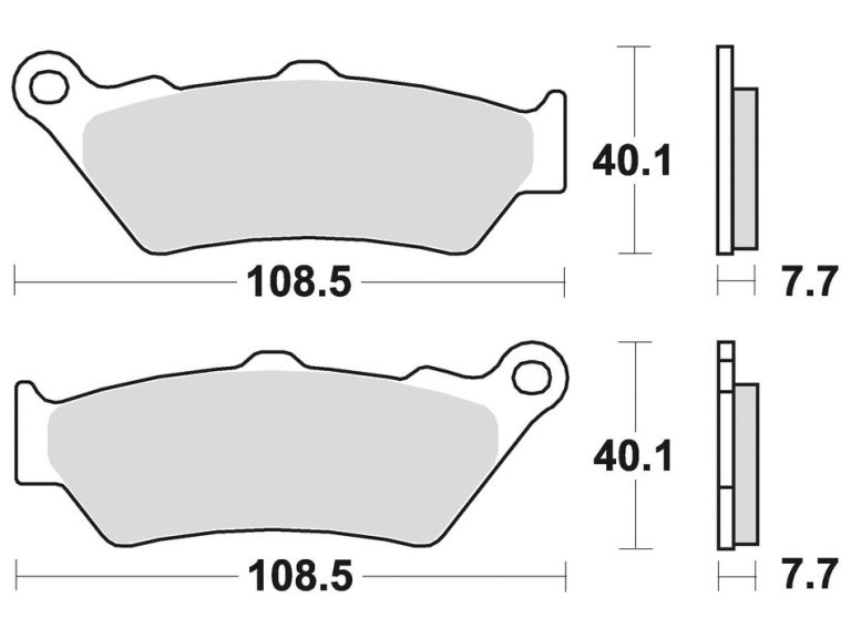 Brzdové doštičky, BRAKING (semi-metalická zmes SM1) 2 ks v balenie