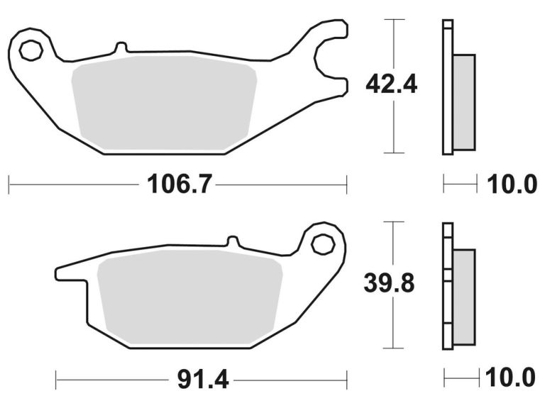 Brzdové doštičky, BRAKING (semi-metalická zmes SM1) 2 ks v balenie