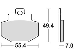 Brzdové doštičky, BRAKING (semi-metalická zmes SM1) 2 ks v balenie