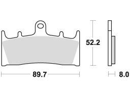 Brzdové doštičky, BRAKING (sinterová zmes CM55) 2 ks v balenie