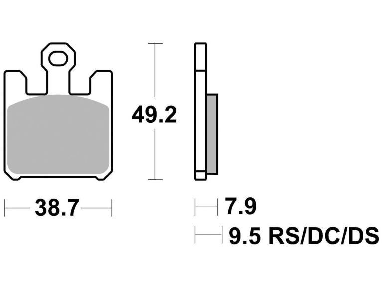 Brzdové doštičky, BRAKING (sinterová zmes CM55) 2 ks v balenie