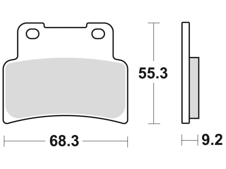 Brzdové doštičky, BRAKING (sinterová zmes CM55) 2 ks v balenie