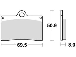 Brzdové doštičky, BRAKING (semi metalická zmes CM66) 2 ks v balenie