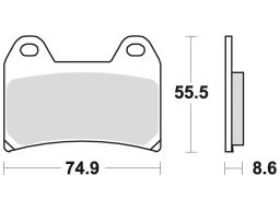 Brzdové doštičky, BRAKING (semi metalická zmes CM66) 2 ks v balenie