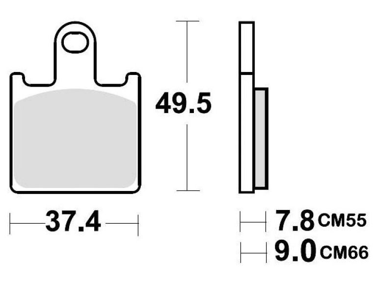 Brzdové doštičky, BRAKING (semi metalická zmes CM66) 2 ks v balenie