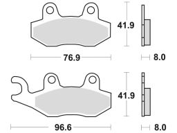 Brzdové doštičky, BRAKING (sinterová zmes P30) 2 ks v balenie