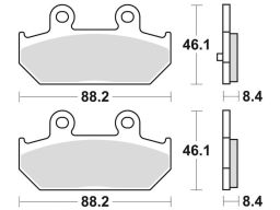 Brzdové doštičky, BRAKING (sinterová zmes P30) 2 ks v balenie