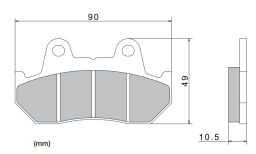 Brzdové doštičky, NISSIN (semi-metalická zmes) 2 ks v balenie
