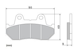 Brzdové doštičky, NISSIN (semi-metalická zmes) 2 ks v balenie