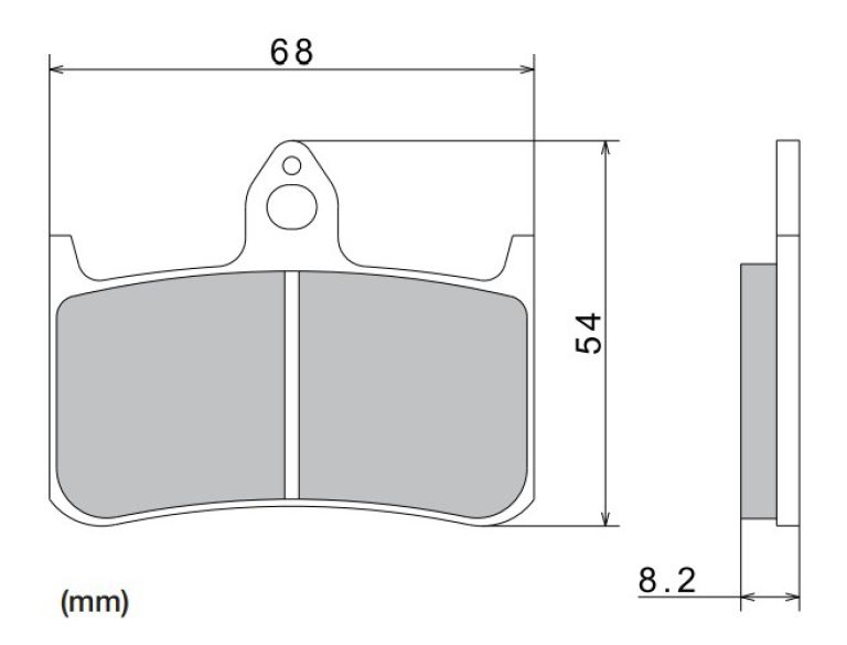 Brzdové doštičky, NISSIN (semi-metalická zmes) 2 ks v balenie