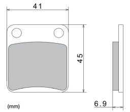 Brzdové doštičky, NISSIN (semi-metalická zmes) 2 ks v balenie