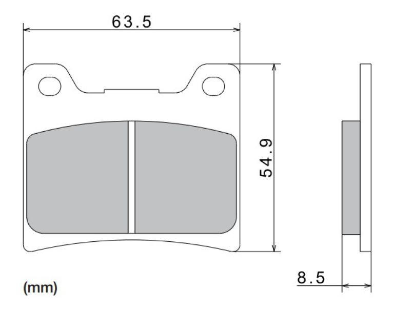 Brzdové doštičky, NISSIN (semi-metalická zmes) 2 ks v balenie