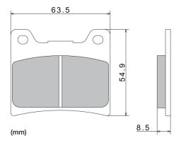 Brzdové doštičky, NISSIN (semi-metalická zmes) 2 ks v balenie