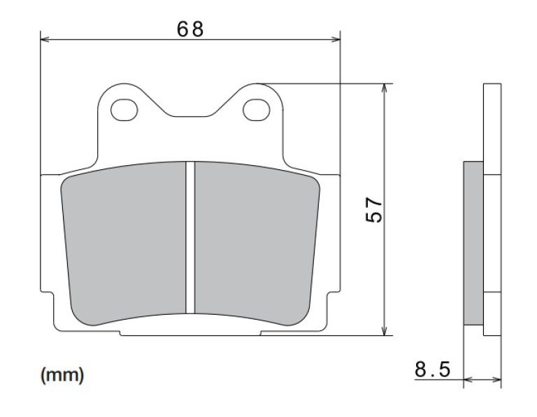Brzdové doštičky, NISSIN (semi-metalická zmes) 2 ks v balenie