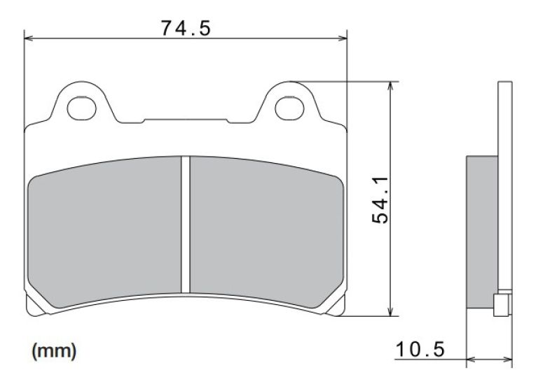 Brzdové doštičky, NISSIN (semi-metalická zmes) 2 ks v balenie