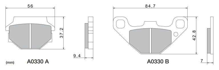 Brzdové doštičky, NISSIN (semi-metalická zmes) 2 ks v balenie