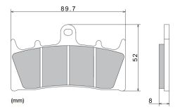 Brzdové doštičky, NISSIN (semi-metalická zmes) 2 ks v balenie